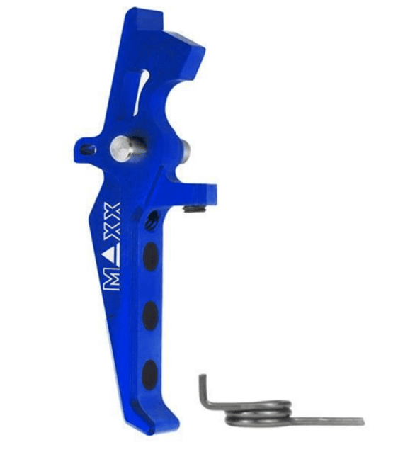 Maxx model cnc aluminum advanced speed trigger (style e) (blue) - Airsoft AEG Triggers - view 4
