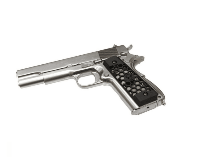 We 1911 hex cut grip set metal black - WE - view 2
