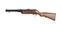 Snow wolf mp-18 aeg smg (metal - real wood stock - sw-021 - semi only/1.5 joule)