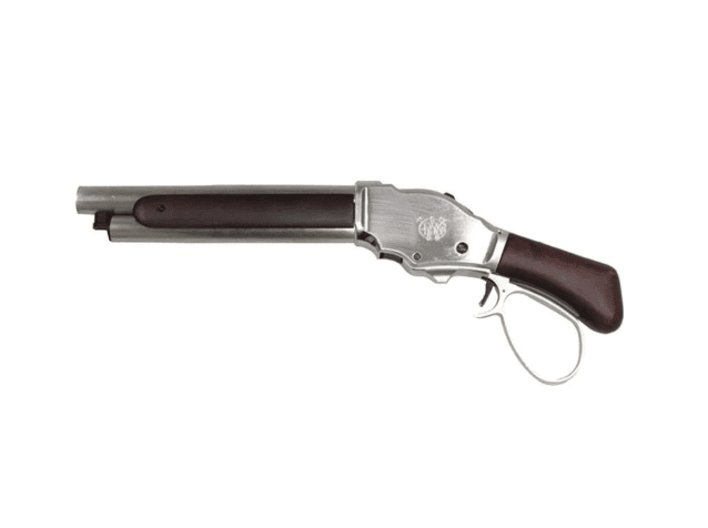 S&t m1887 gas shell ejecting shot gun (s - silver - real wood - stgs07swsv) - Airsoft Guns Used In Movies / Games - view 2