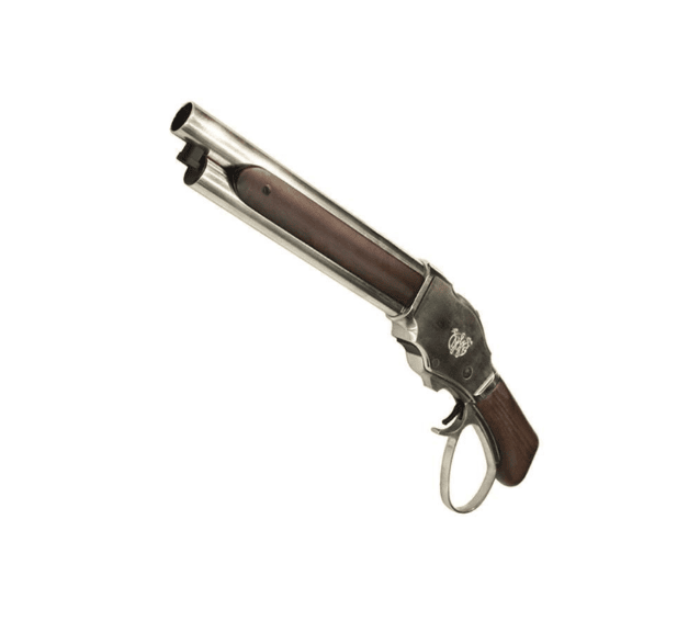 S&t m1887 gas shell ejecting shot gun (s - silver - real wood - stgs07swsv) - Airsoft Guns Used In Movies / Games - view 3