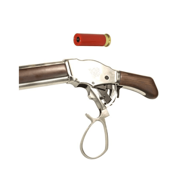 S&t m1887 gas shell ejecting shot gun (s - silver - real wood - stgs07swsv) - Airsoft Guns Used In Movies / Games - view 4