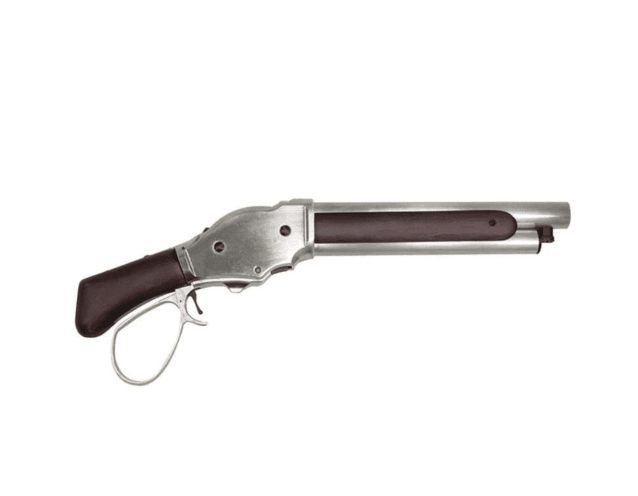 S&t m1887 gas shell ejecting shot gun (s - silver - real wood - stgs07swsv) - Airsoft Guns Used In Movies / Games - view 5