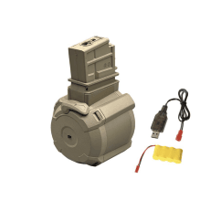 Battleaxe g39 electric drum magazine (electric winding - tan - includes battery and charger)