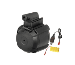Battleaxe m870 shotgun to m4 drum magazine for m870 shotguns (black - includes battery and charger)