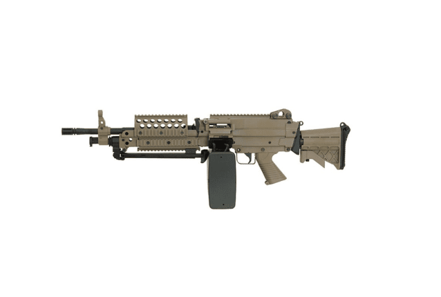 A&k mk46 mod 0 (m249) support rifle (tan - ak-249-mk46-p) - Airsoft Support Rifles