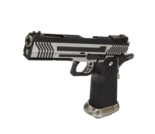 Armorer works custom hi-capa gbbp (full silver slide - black frame - aw-hx1101) - Airsoft Hi Capa Pistols - view 4