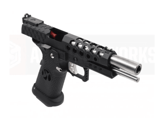 Armorer works custom hex cut gbbp (black slide - black frame - aw-hx2502) - Airsoft 1911 Pistols - view 4