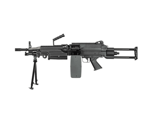 A&k m249 para with sound control drum magazine (black - ak-m249-para-p) - Airsoft Support Rifles