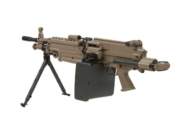 A&k m249 para with sound control drum magazine (tan - ak-m249-para-p) - Airsoft Support Rifles - view 3