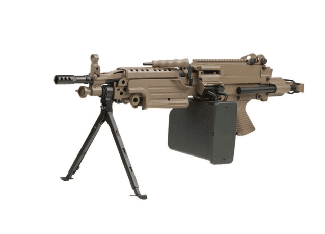 A&k m249 para with sound control drum magazine (tan - ak-m249-para-p) - Airsoft Support Rifles - view 4