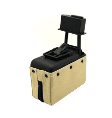 A&k m249/lmg sound control box magazine (1500 rounds - tan - a019)