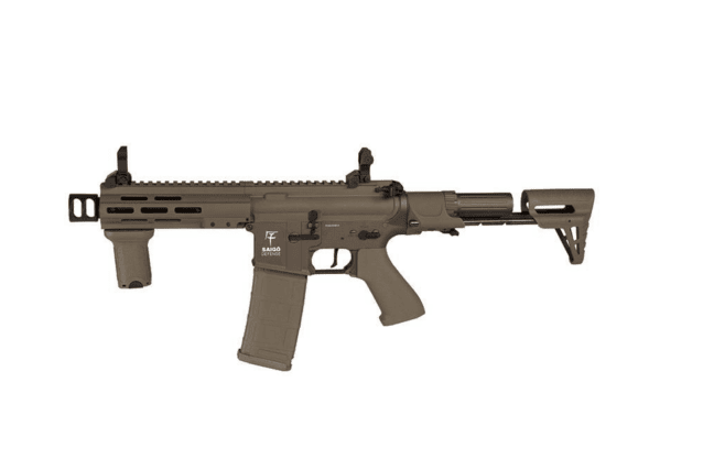 Bushido rei by saigo defense aeg rifle (lipo battery and charger included - tan) - All AEG Airsoft Rifles