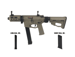 Ares m45x-s with efcs gearbox (tan - ar-084e - comes with extra mid-cap and low cap magazine)