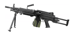 S&t m249 para sports line aeg with drum magazine (black - staeg103pabs)