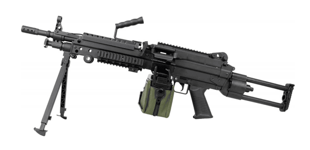 S&t m249 para sports line aeg with drum magazine (black - staeg103pabs) - Airsoft Support Rifles