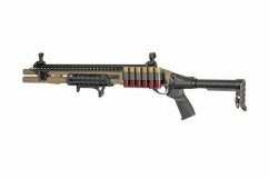 Golden eagle m870 tri-shot gas pump action shotgun (8875)tan