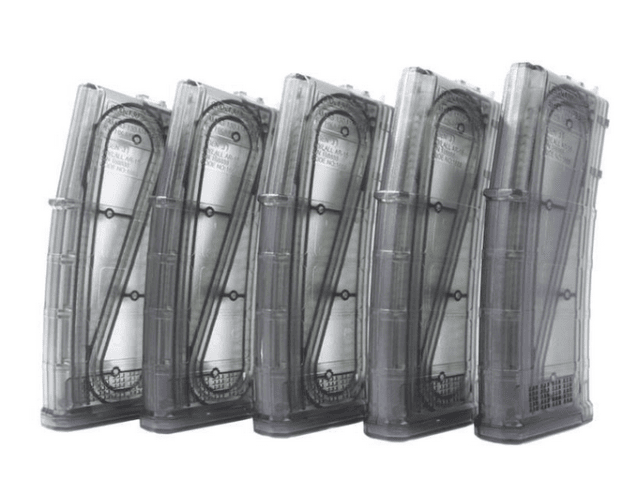Ares m4 amag aeg magazine (5pcs box set - 130 rounds - transparent) - Airsoft AEG Magazines