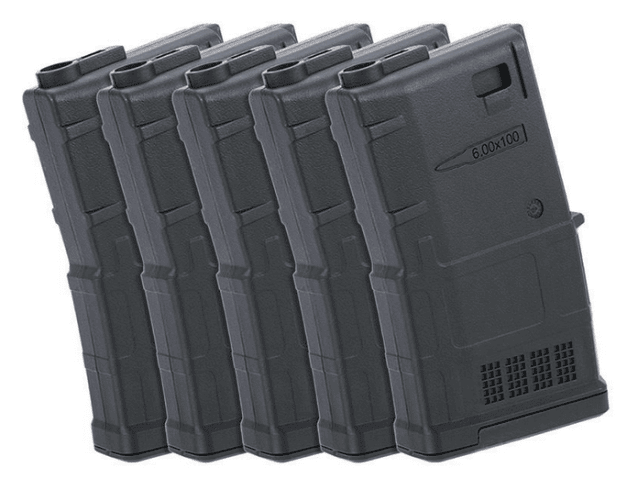Ares m4 amag aeg magazine (5pcs box set - 100 rounds - black) - Airsoft AEG Magazines - view 2
