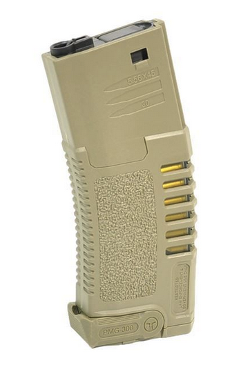 Ares amoeba m4 p-mag magazine 300 rounds (tan / dark earth) - Airsoft AEG Magazines