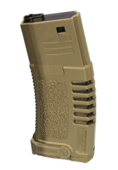 Ares amoeba m4 p-mag magazine 140 rounds nylon with metal internals (tan)