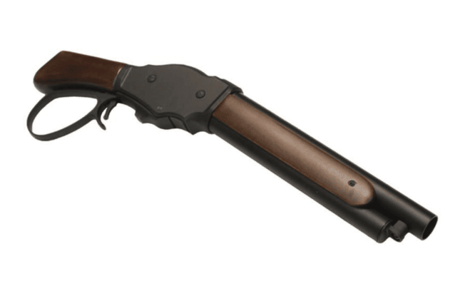 S&t m1887 gas shell ejecting shot gun (s - real wood - wide lever - stgs07sw) - Airsoft Guns Used In Movies / Games - view 3