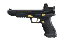 Aps mantis x gas blowback pistol with rmr sight (black/gold - acp621)