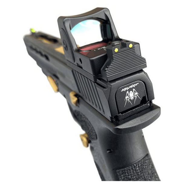 Aps mantis x gas blowback pistol with rmr sight (black/gold - acp621) - New Airsoft Products - view 4