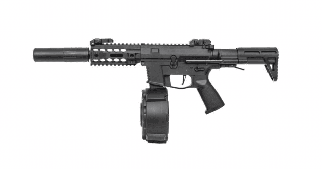 Classic Army PX9 X9 AEG SMG (With Drum Magazine and Silencer - ENF010P-1)