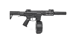 Classic army px9 x9 aeg smg (with drum magazine and silencer - enf010p-1)