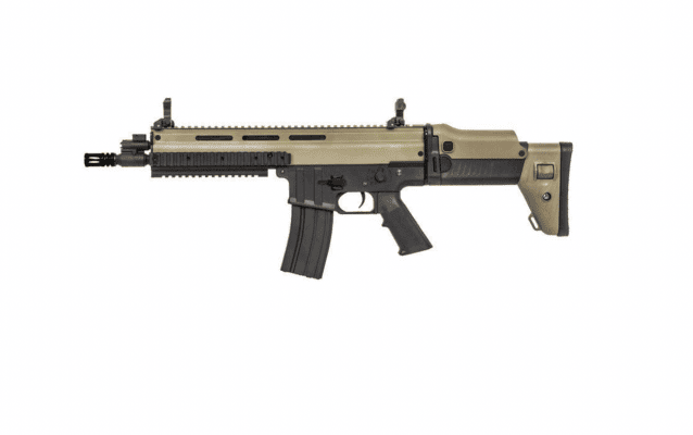 ISSC by Classic Army MK16 MOD Sports Line with Mosfet (Black/Tan - CA-SP102P-T)