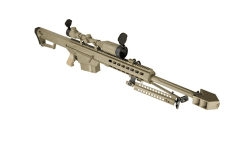 Barrett m82a1 electric aeg sniper rifle snow wolf  tan compact scope/bipod
