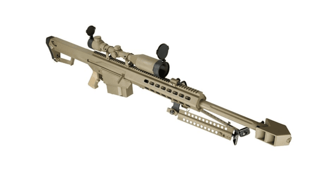 Barrett m82a1 electric aeg sniper rifle snow wolf  tan compact scope/bipod - Airsoft Guns
