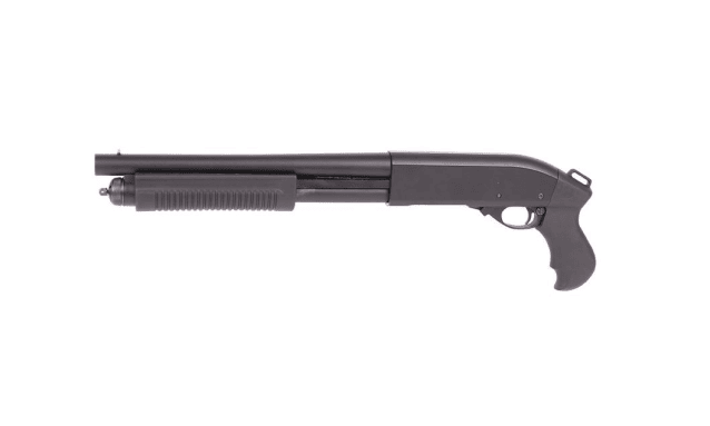 Golden eagle m870 breacher tri-shot gas pump action shotgun (short - black - m8881 - v2) - Classic Airsoft Guns