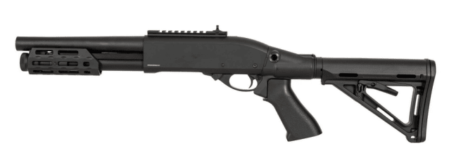Golden Eagle M870 Tri-Shot Gas Pump Action Shotgun (8878) Black - New Airsoft Products