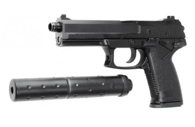 HFC 23 Socom Gas Pistol with Silencer (Black - GGH-0302)