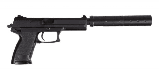Hfc 23 socom gas pistol with silencer (black - ggh-0302) - Airsoft Pistols