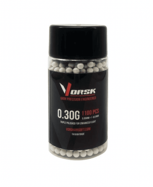Vorsk 0.30g 1100rd bottle of bb's - Airsoft BB Ammo .28 and Above
