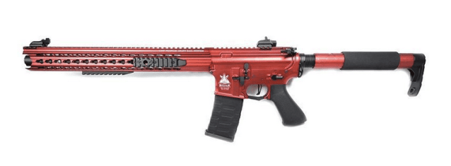 Aps boar tactical - demolition silver edge 17 keymod (tron stock) aeg (red) - APS