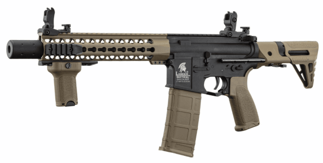 Lancer tactical lt-19 gen2 m4 silencer pdw - black/tan - All AEG Airsoft Rifles - view 3