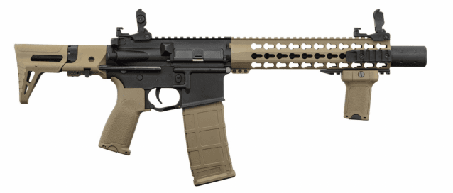 Lancer tactical lt-19 gen2 m4 silencer pdw - black/tan - All AEG Airsoft Rifles - view 2