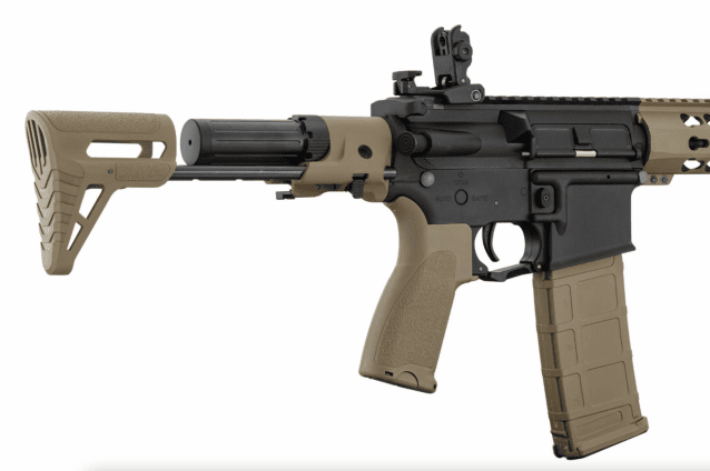 Lancer tactical lt-19 gen2 m4 silencer pdw - black/tan - All AEG Airsoft Rifles - view 5