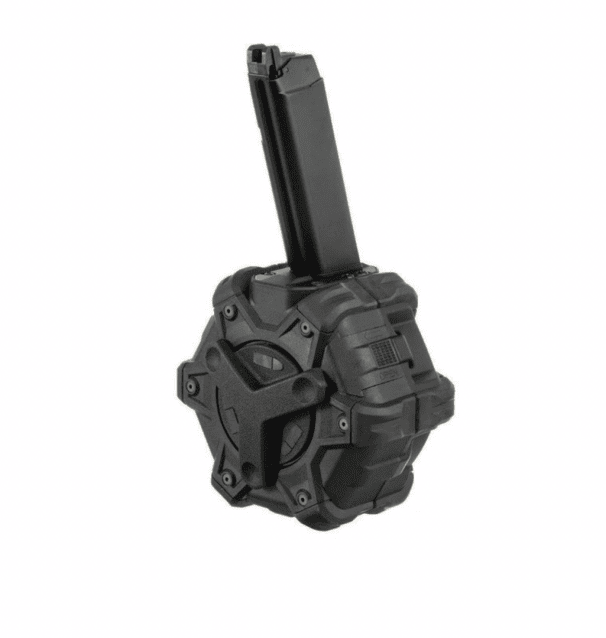 We gas drum magazine for 17 series (350 rounds - black) - Airsoft Magazines