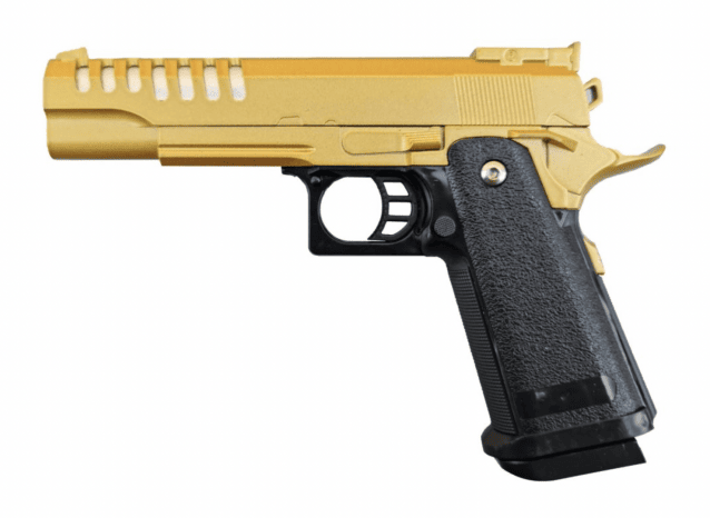 Vigor 5.1 ported spring bbgun pistol full metal gold - Two Tone Airsoft Gun