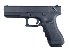 Army 18 series gas blowback pistol (polymer body and slide - black - r18-5)
