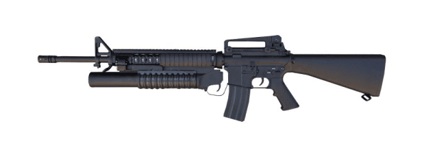Double bell m16a4 with grenade launcher (full metal - black - 055+) - Airsoft Guns