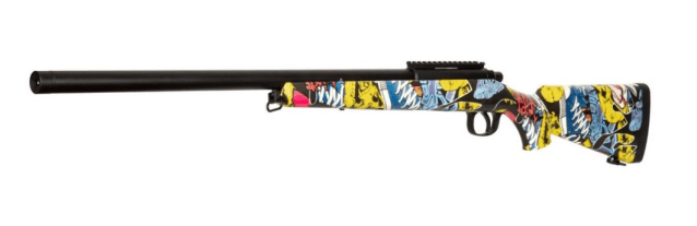 Double bell vsr-10 sniper rifle (two tone - graffiti camo - 201-d) - Airsoft Sniper Rifles - view 4