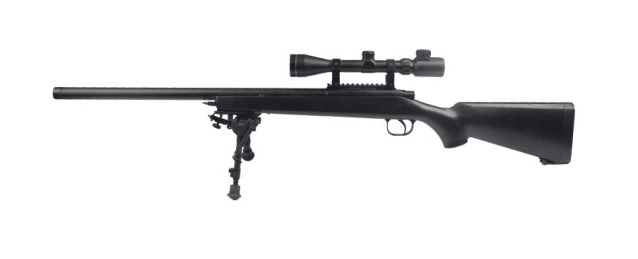 Double Bell VSR-10 Sniper Rifle with Scope and Bipod (Black - 201-E)