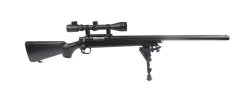 Double bell vsr-10 sniper rifle with scope and bipod (black - 201-e)
