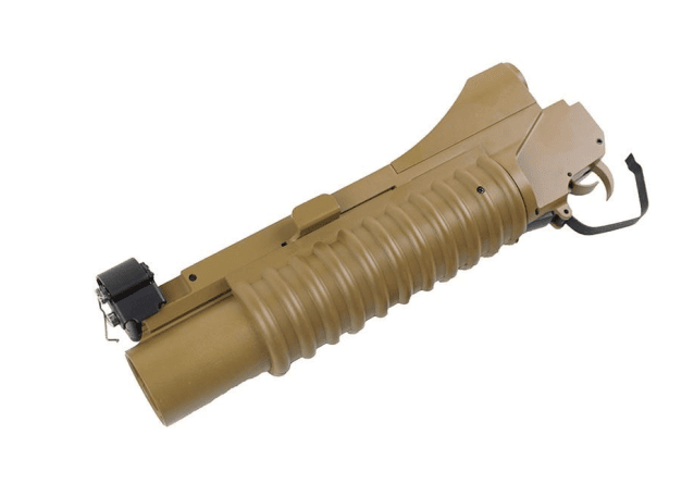 Double bell m203 short grenade launcher (full metal - tan - m-55ss) - Airsoft Grenade Launchers